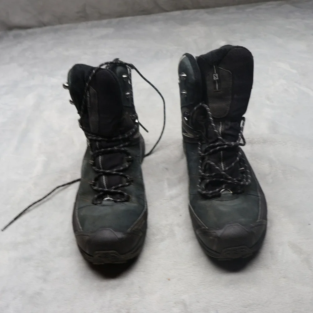 Salomon Mens 10.5 Hiking Boots Black X Ultra Winter CS WP‎ 2 Leather Contagrip